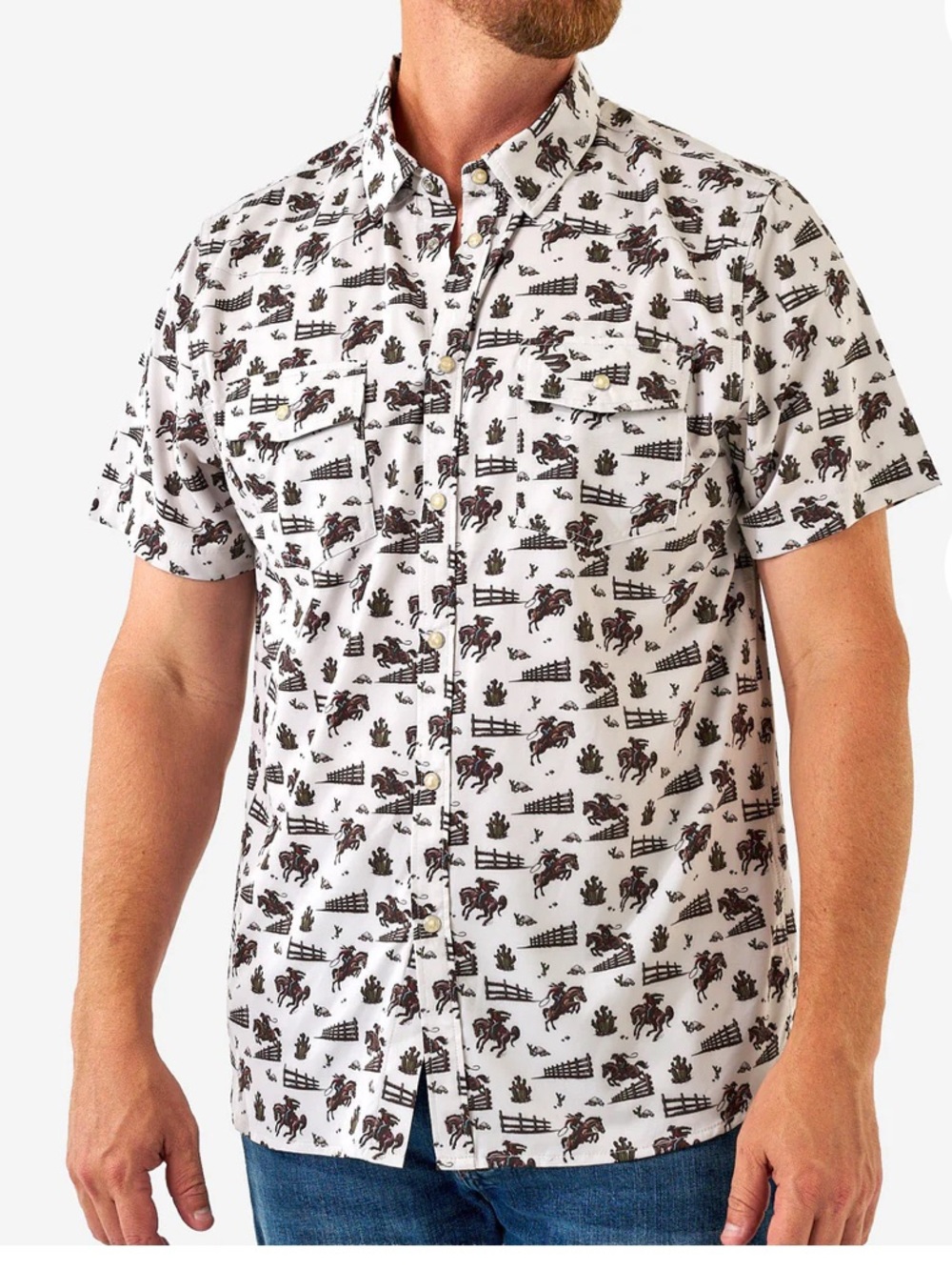 BURLEBO Performance Western Shirt - Cowboy Country
